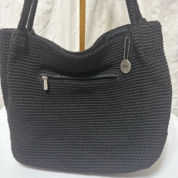 The Sak black crochet shoulder bag - Picture 2 of 8